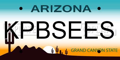 KPBSEES Arizona License Plate