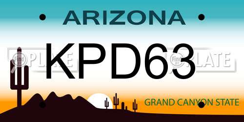 KPD63 Arizona License Plate