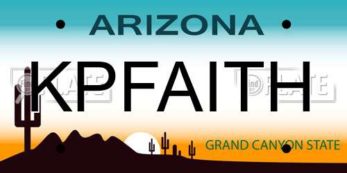 KPFAITH Arizona License Plate