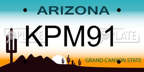 KPM91 Arizona License Plate