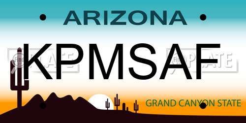 KPMSAF Arizona License Plate