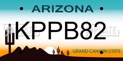 KPPB82 Arizona License Plate