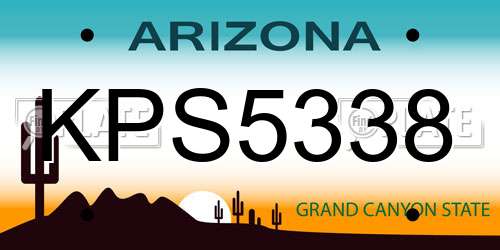 KPS5338 Arizona License Plate