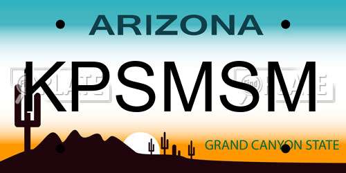 KPSMSM Arizona License Plate