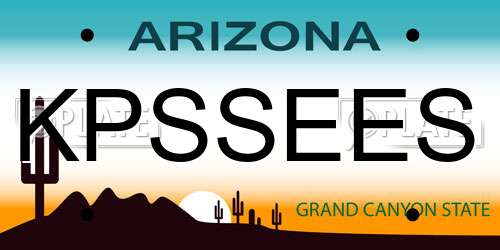 KPSSEES Arizona License Plate