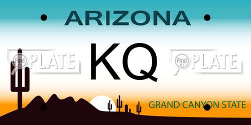 KQ Arizona License Plate