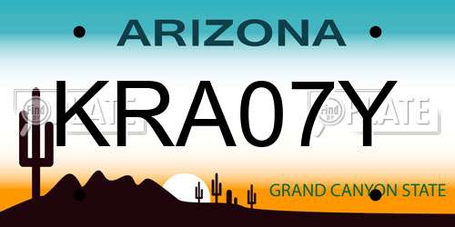 KRA07Y Arizona License Plate
