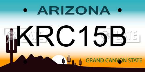 KRC15B Arizona License Plate