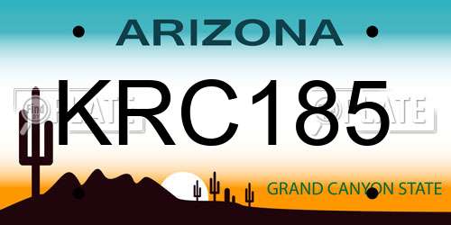 KRC185 Arizona License Plate