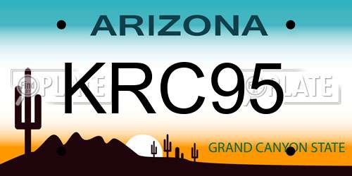 KRC95 Arizona License Plate