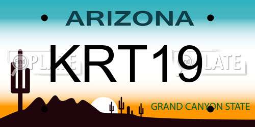 KRT19 Arizona License Plate