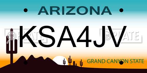 KSA4JV Arizona License Plate