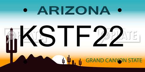 KSTF22 Arizona License Plate