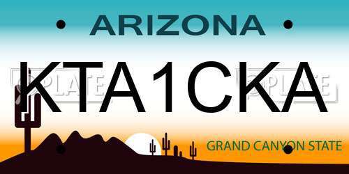 KTA1CKA Arizona License Plate