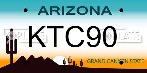 KTC90 Arizona License Plate