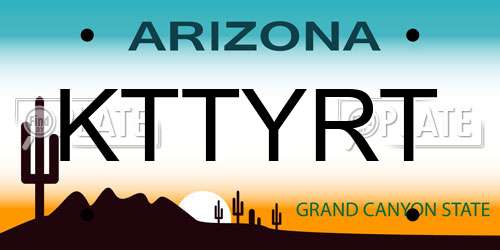 KTTYRT Arizona License Plate