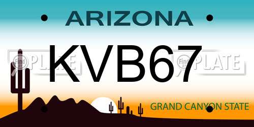 KVB67 Arizona License Plate
