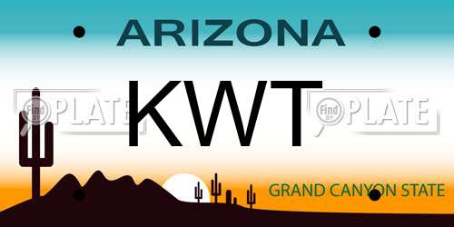 KWT Arizona License Plate
