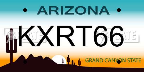 KXRT66 Arizona License Plate