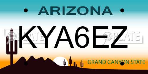 KYA6EZ Arizona License Plate