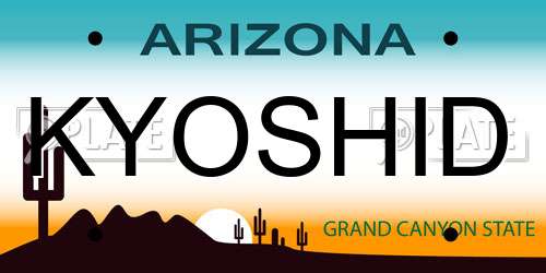 KYOSHID Arizona License Plate