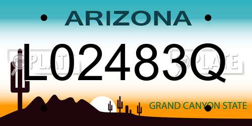 L02483Q Arizona License Plate