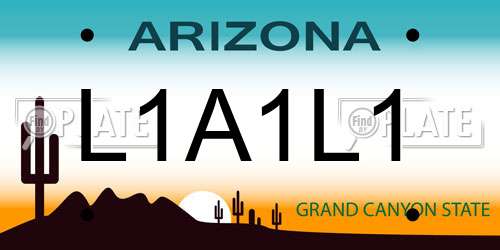 L1A1L1 Arizona License Plate