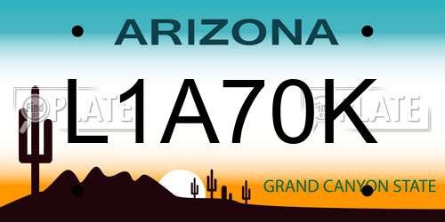 L1A70K Arizona License Plate