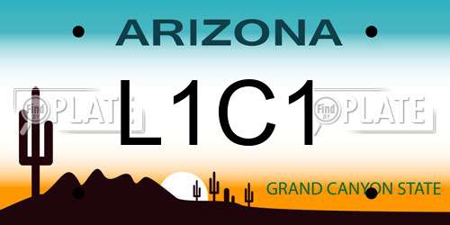 L1C1 Arizona License Plate