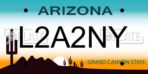 L2A2NY Arizona License Plate