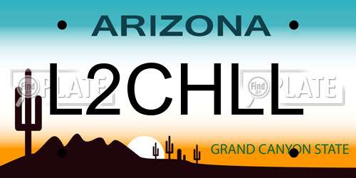 L2CHLL Arizona License Plate