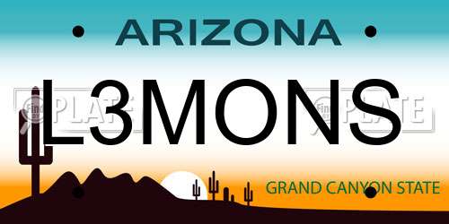 L3MONS Arizona License Plate