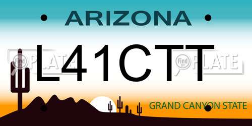 L41CTT Arizona License Plate