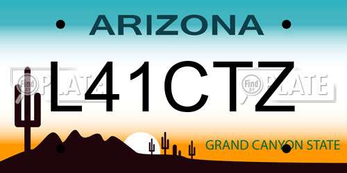L41CTZ Arizona License Plate