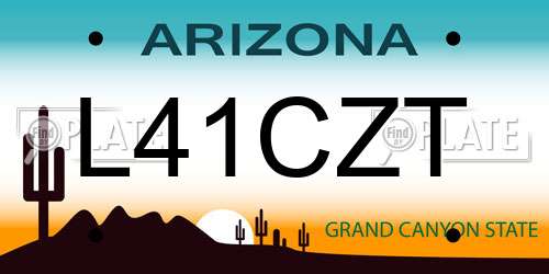 L41CZT Arizona License Plate