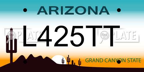 L425TT Arizona License Plate