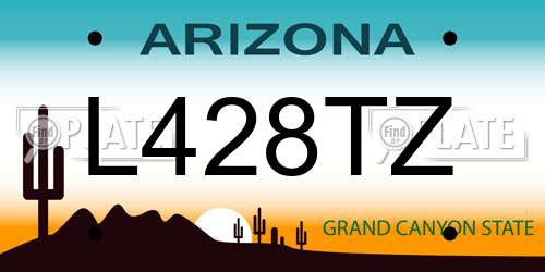 L428TZ Arizona License Plate