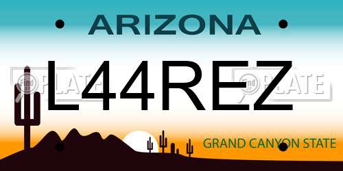 L44REZ Arizona License Plate