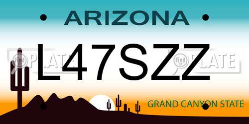 L47SZZ Arizona License Plate
