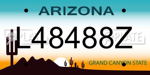 L48488Z Arizona License Plate