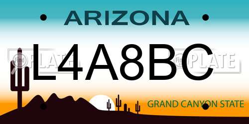 L4A8BC Arizona License Plate
