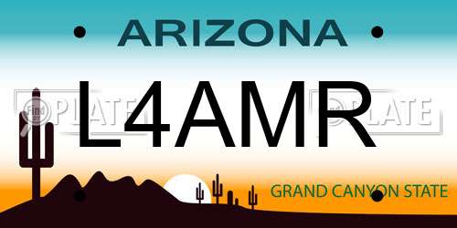 L4AMR Arizona License Plate