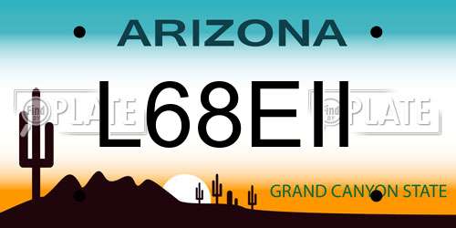 L68EII Arizona License Plate