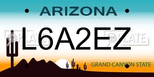 L6A2EZ Arizona License Plate