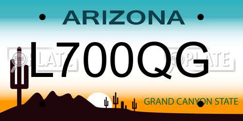 L700QG Arizona License Plate
