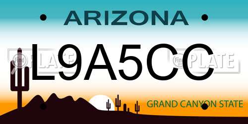 L9A5CC Arizona License Plate