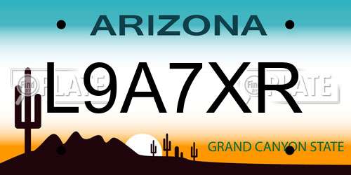 L9A7XR Arizona License Plate