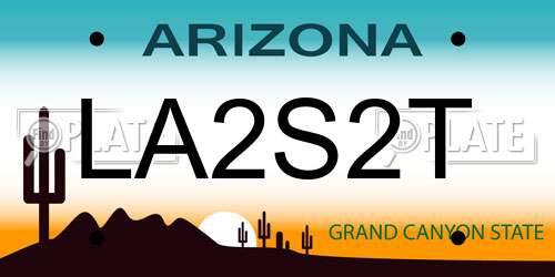 LA2S2T Arizona License Plate