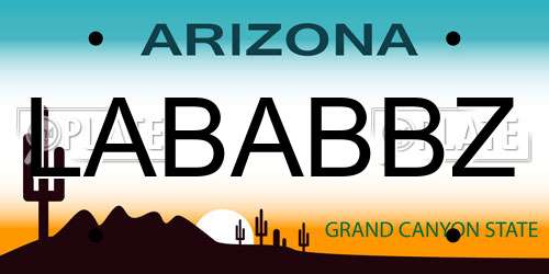 LABABBZ Arizona License Plate