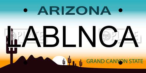 LABLNCA Arizona License Plate
